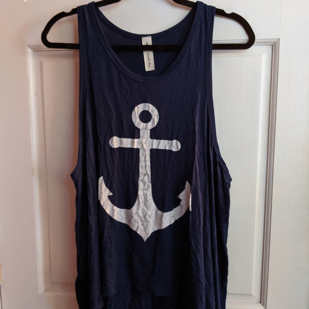 Blue anchor tanktop